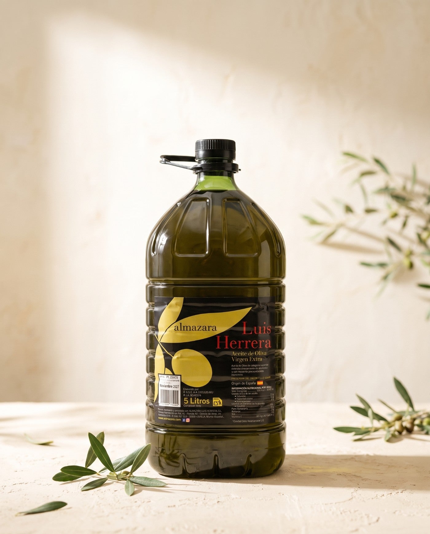 Natives Olivenöl Extra — Ernte 2025 — 5 Liter (Kunststoff)